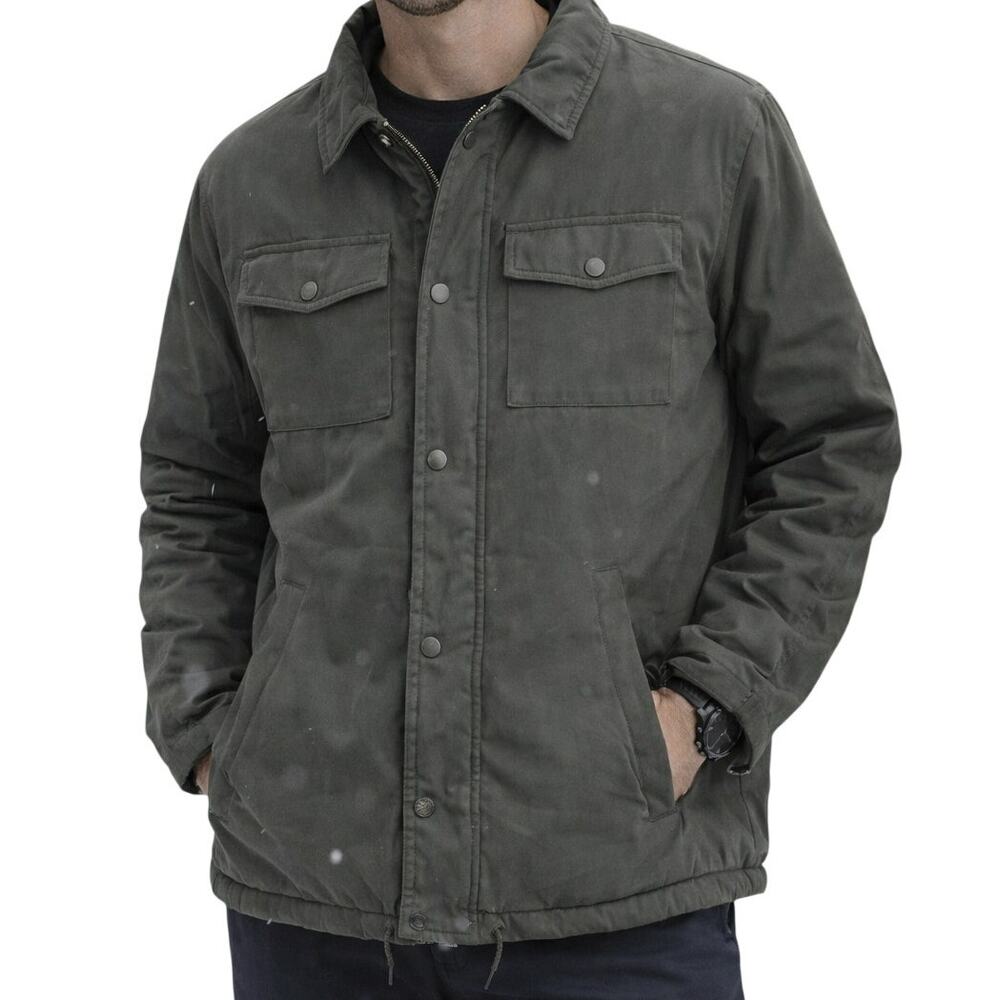 NWT Mack Russo Bomber Range Jacket Mens Large Army Green Soft Winter Ski Snow